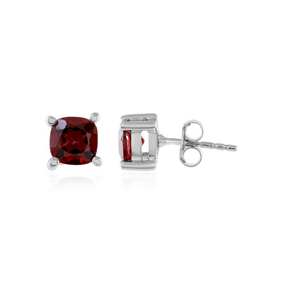 Mozambique Garnet Silver Earrings
