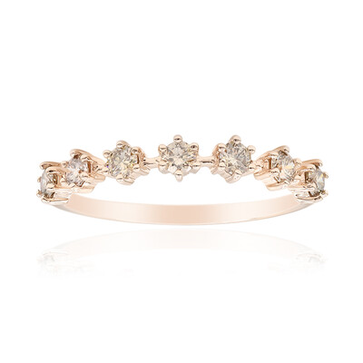 9K SI1 Argyle Rose De France Diamond Gold Ring (Annette)