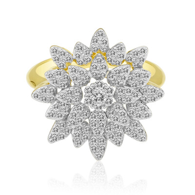 18K IF (D) Diamond Gold Ring (Annette)