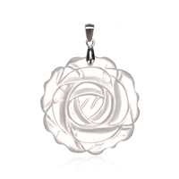 White Quartz Silver Pendant