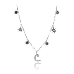 14K Ceylon Sapphire Gold Necklace (CIRARI)