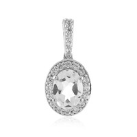 White Topaz Silver Pendant