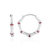Nigerian Pink Tourmaline Silver Earrings (de Melo)