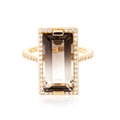 Bi Colour Quartz Silver Ring