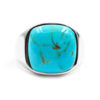 Kingman Blue Mojave Turquoise Silver Ring
