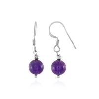 Zambian Amethyst Silver Earrings