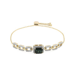 9K Nigerianischer Grüner Turmalin Gold Bracelet (Remy Rotenier)