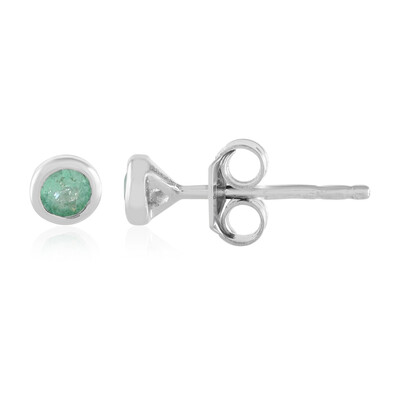 Colombian Emerald Silver Earrings
