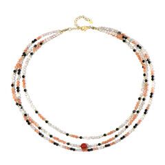 Red Agate Silver Necklace (Riya)