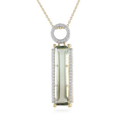 Green Amethyst Silver Necklace