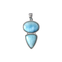 Larimar Silver Pendant