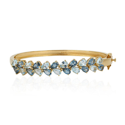 Sky Blue Topaz Silver Bangle