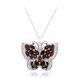 Garnet Silver Necklace
