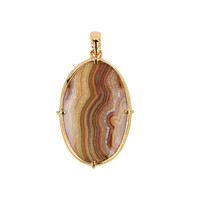 Lace Agate Silver Pendant