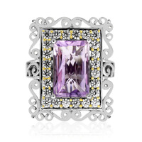 Rose de France Amethyst Silver Ring (Dallas Prince Designs)