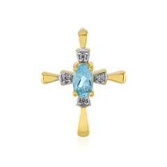 Swiss Blue Topaz Silver Pendant
