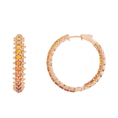 Orange Sapphire Silver Earrings (Dallas Prince Designs)
