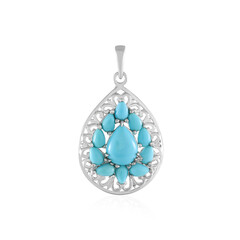 Sleeping Beauty Turquoise Silver Pendant