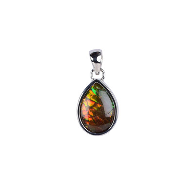 Ammolite Silver Pendant