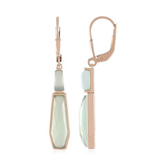 Green Chalcedony Silver Earrings (KM by Juwelo)