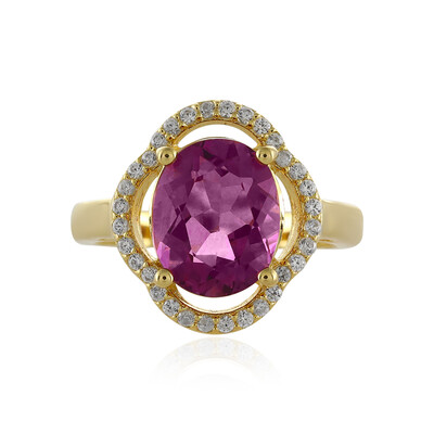 Mexican Pink Fluorite Silver Ring