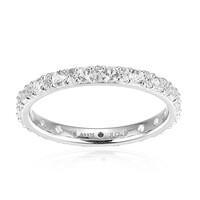 White Topaz Silver Ring