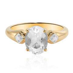9K Mexican Hyalite Opal Gold Ring