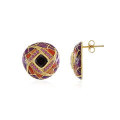 Raspberry Rhodolite Silver Earrings (Adela Silber)