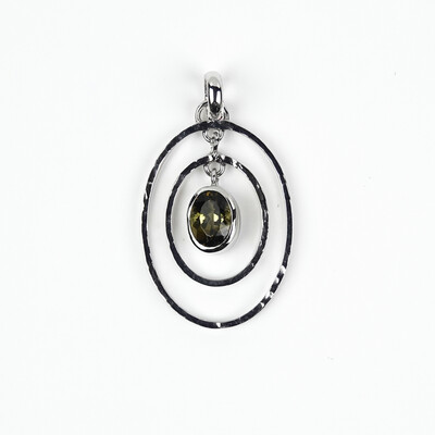Tourmaline Silver Pendant