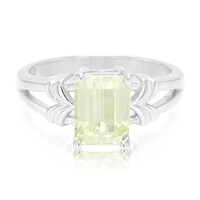 Canary Kunzite Silver Ring