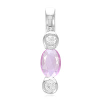 Ceylon Pink Sapphire Silver Pendant