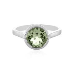 Green Amethyst Silver Ring