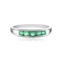 Colombian Emerald Silver Ring