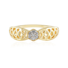 I2 (I) Diamond Silver Ring