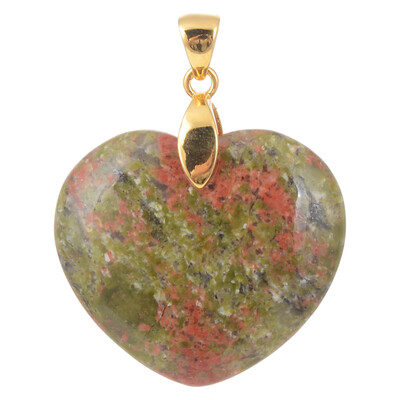 Unakite Silver Pendant