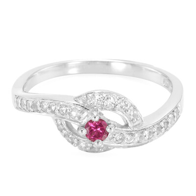 Nigerian Rubellite Silver Ring