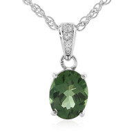 Chrome Apatite Silver Necklace