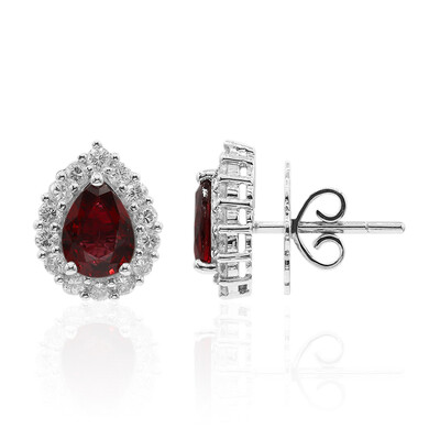 18K Red Burmese Spinel Gold Earrings (Estée Collection)