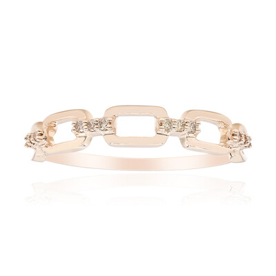 9K SI1 Argyle Rose De France Diamond Gold Ring (Annette)