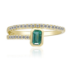 14K AAA Zambian Emerald Gold Ring (CIRARI)