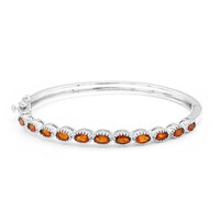 Mandarin Citrine Silver Bangle