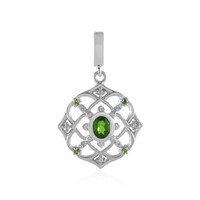 Russian Diopside Silver Pendant