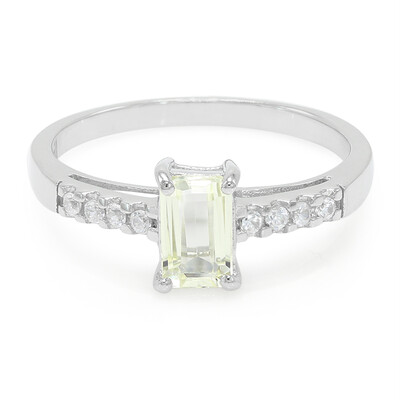 Canary Kunzite Silver Ring