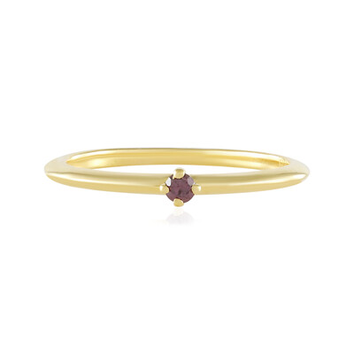 I2 Purple Diamond Silver Ring