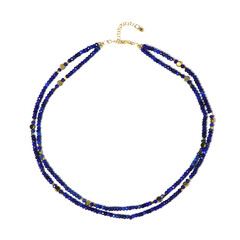 Golden Hematite Silver Necklace (Riya)