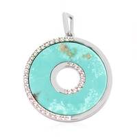 Campitos Turquoise Silver Pendant (Anne Bever)
