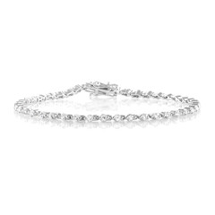 White Topaz Silver Bracelet