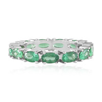 Green apatite Silver Ring