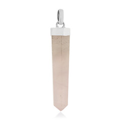 Rose Quartz Silver Pendant