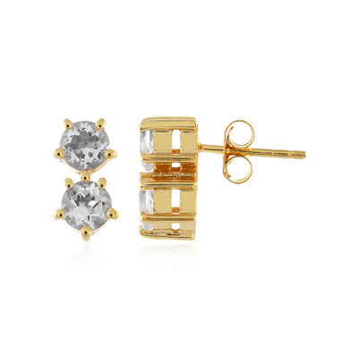 White Quartz Silver Earrings